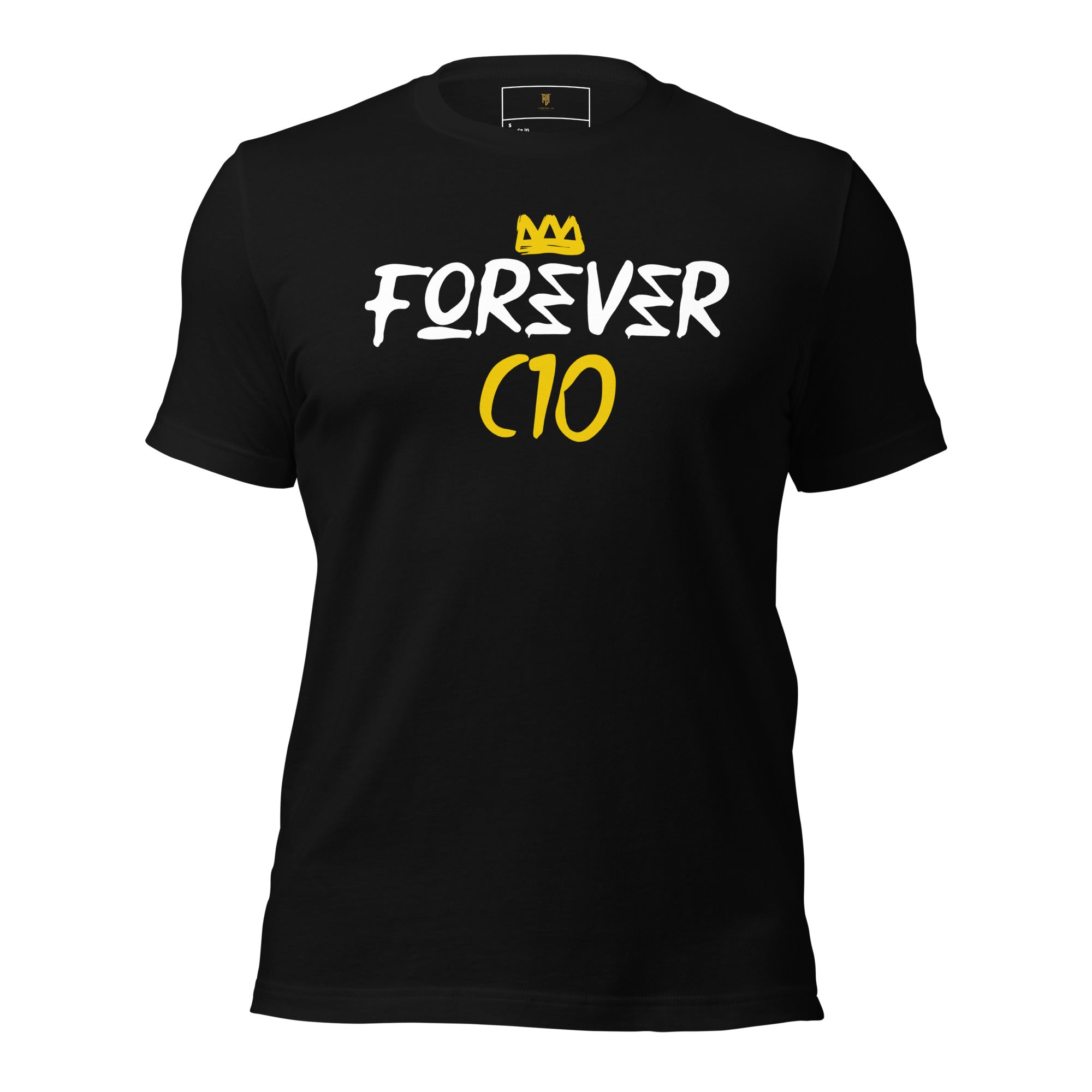 FOREVER KING UNISEX T-SHIRT; PLEASE NOTE: T-SHIRTS ARE UNISEX-FITTING SHIRTS. SLIGHTLY FITTED BUT NOT TOO SNUG. FOR A LOOSER FIT, FOR MEN , SIZE UP ONE. FOR WOMEN SIZE DOWN ONE.